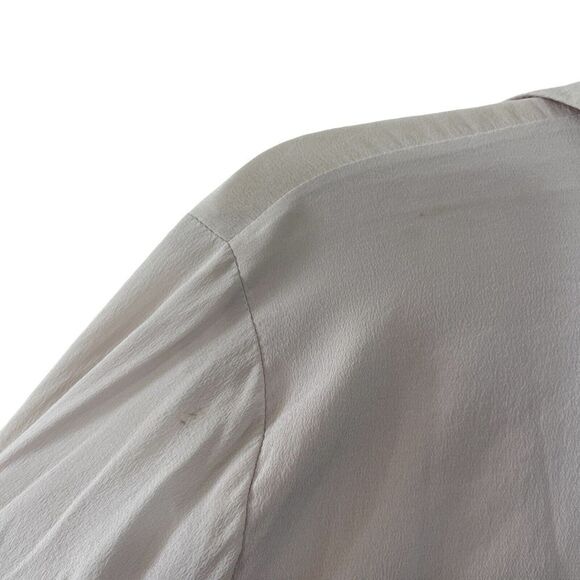 Leo & Sage Large Silk Blouse Tunic Button Front Long Sleeve Top Womens - Picture 14 of 14